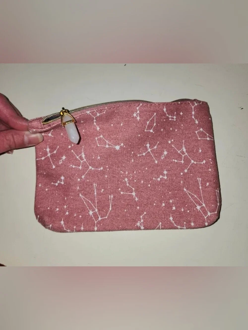 IPSY Pink Constellation Zip up Travel Glam Bag Make Up Pouch Cosmetic Bag